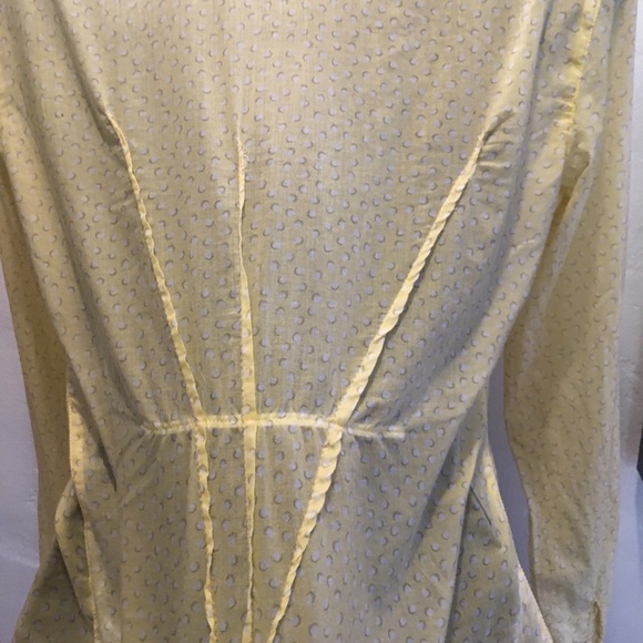 Vintage Le Jean De Marithe Francois Girbaud top S yellow Button down - Picture 2 of 4